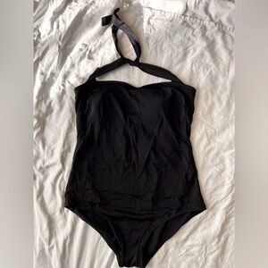 Boden Halter Tie Neck Swimsuit